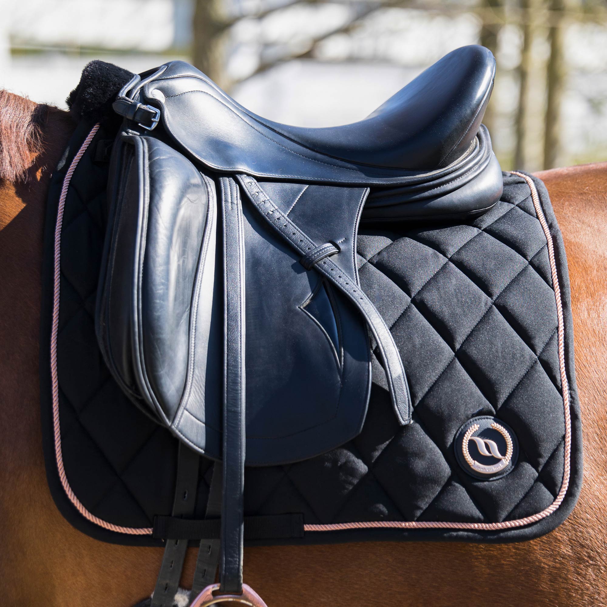 "Haze Collection" Saddle Pad Dressage - Black Rose