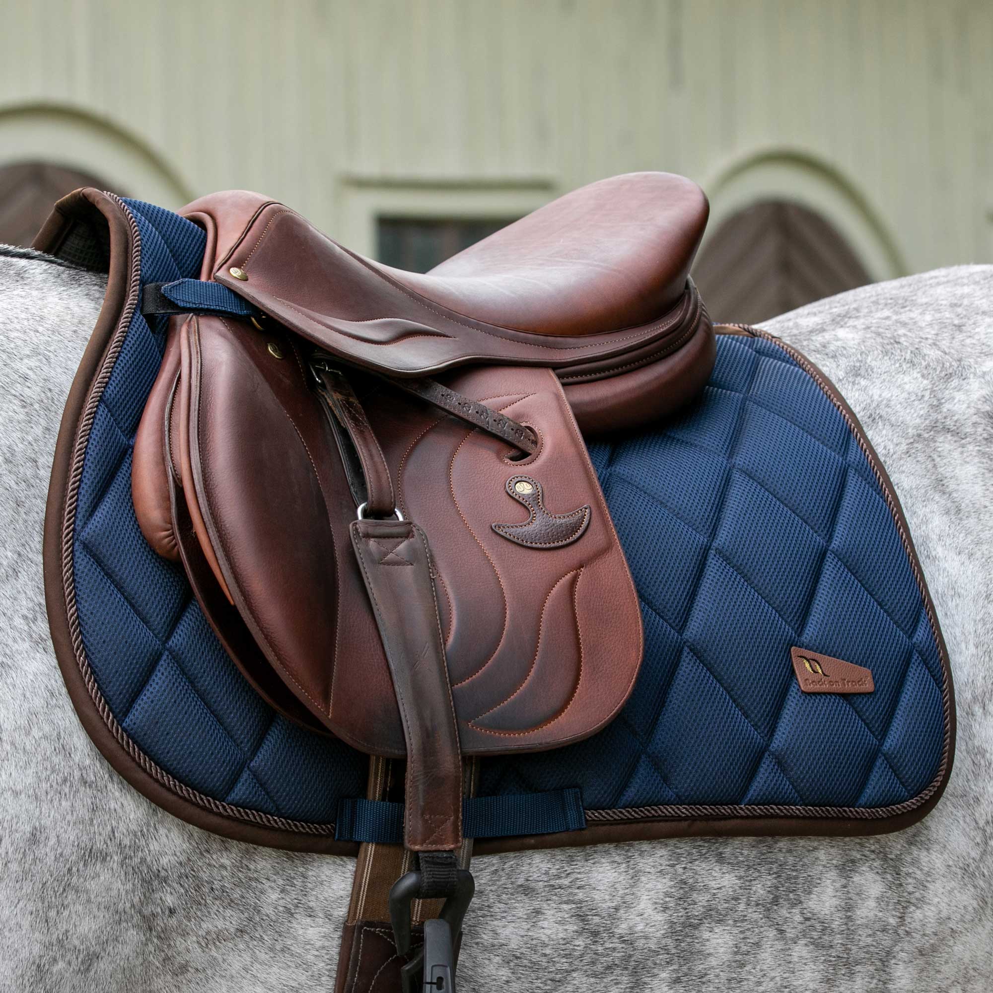 "AirFlow" Saddle Pad 3D Mesh Jumping - Blue