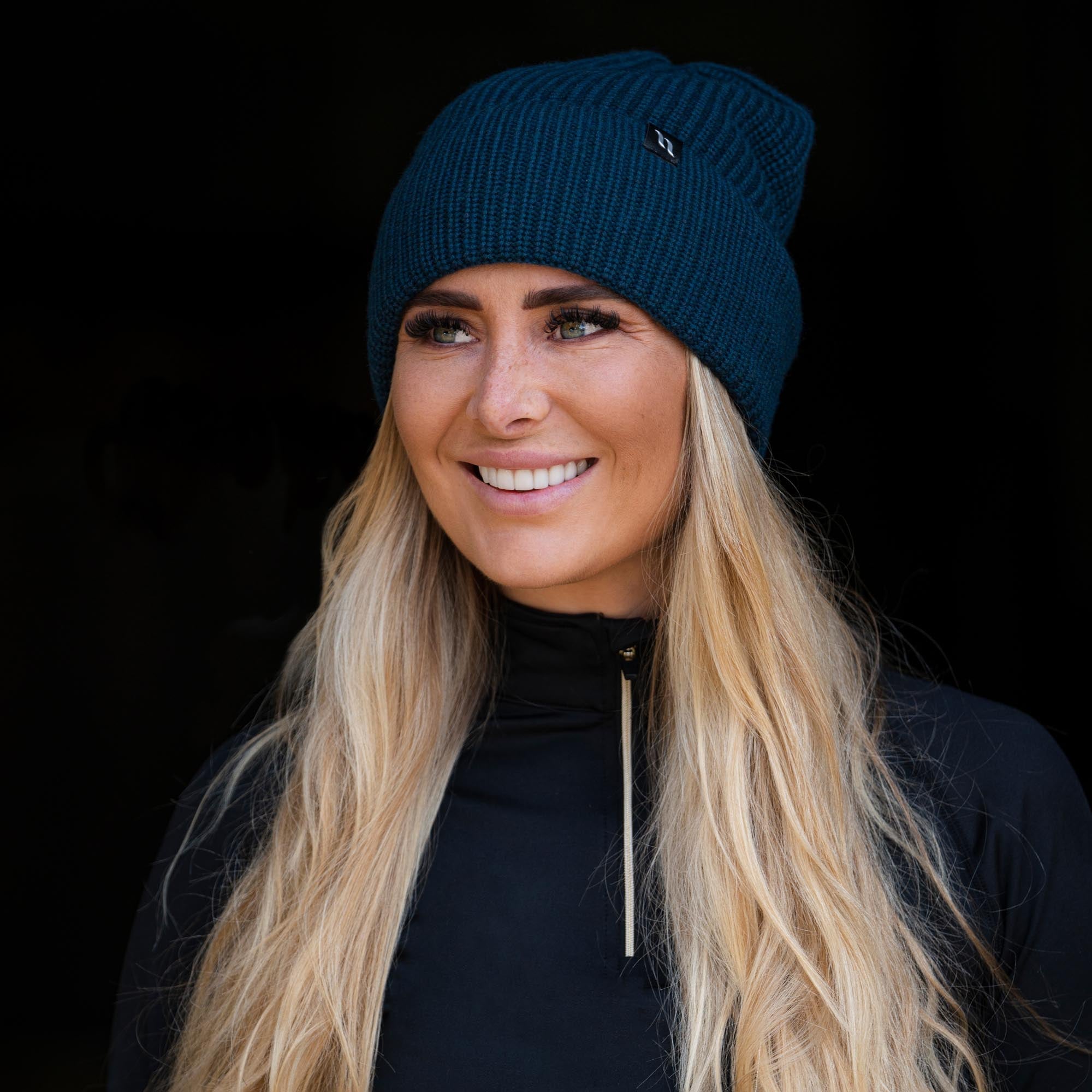 "Ava" wool blend beanie with cuff