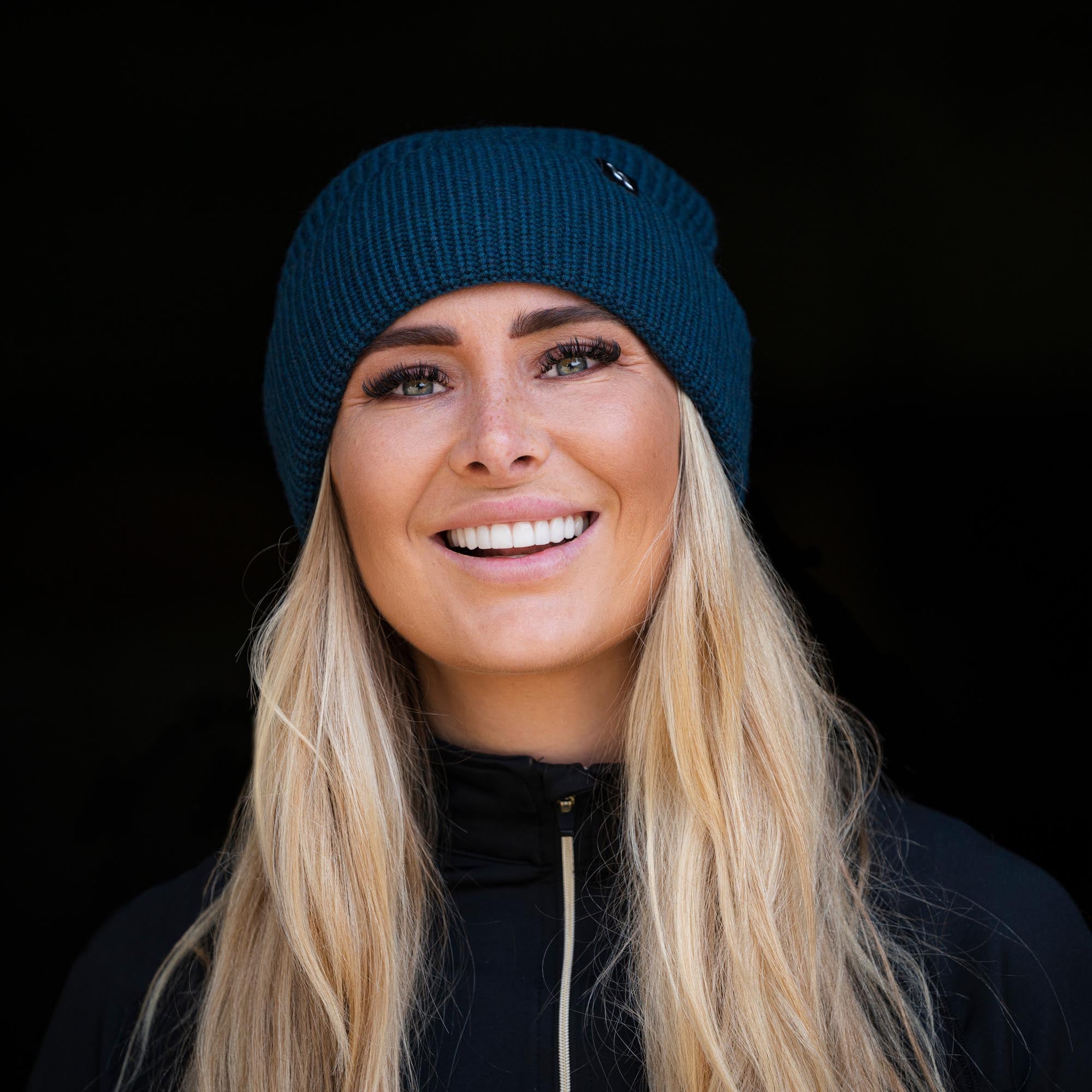 "Ava" wool blend beanie with cuff