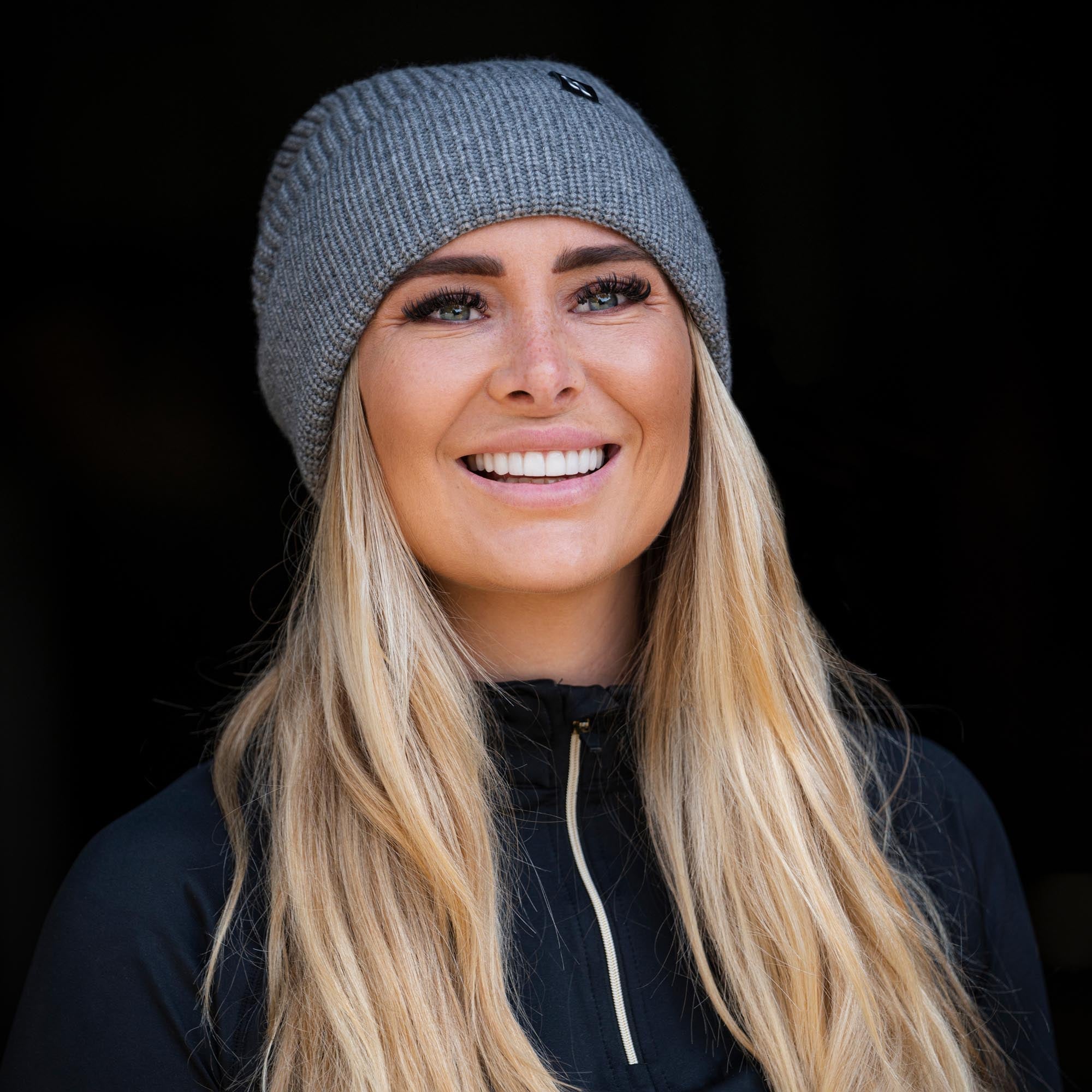 "Ava" wool blend beanie with cuff