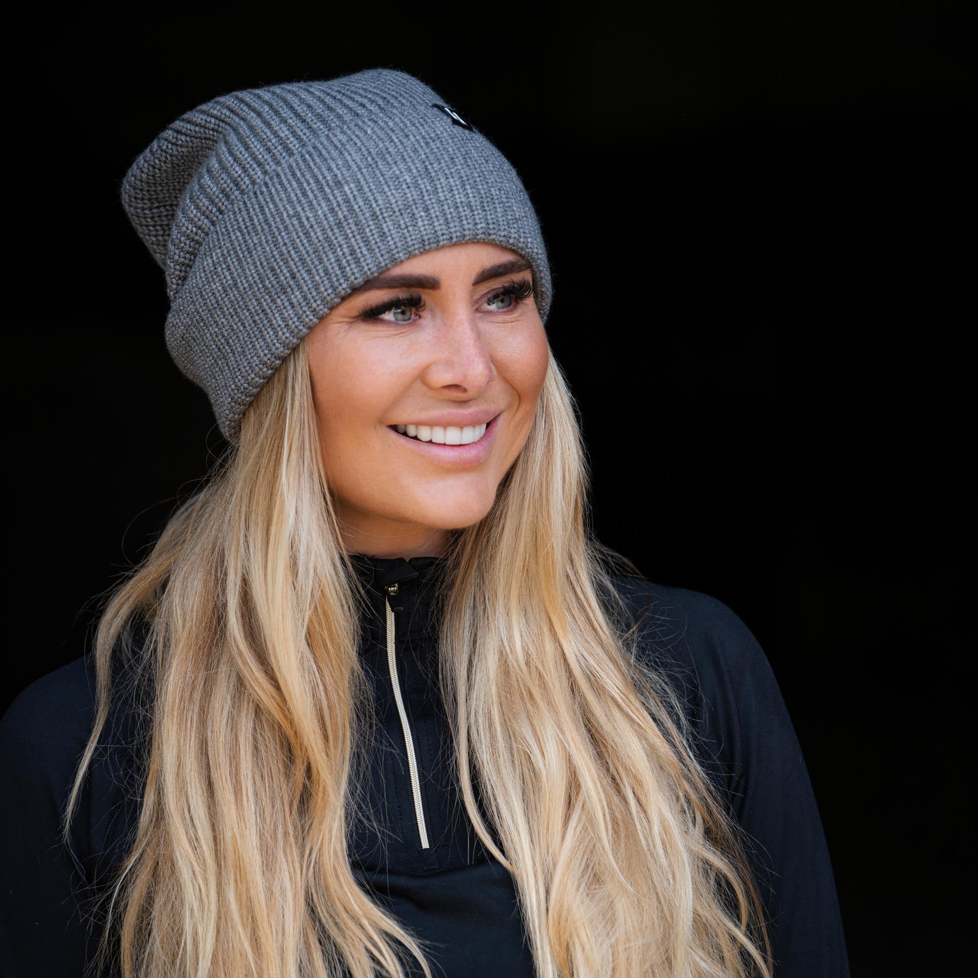 "Ava" wool blend beanie with cuff