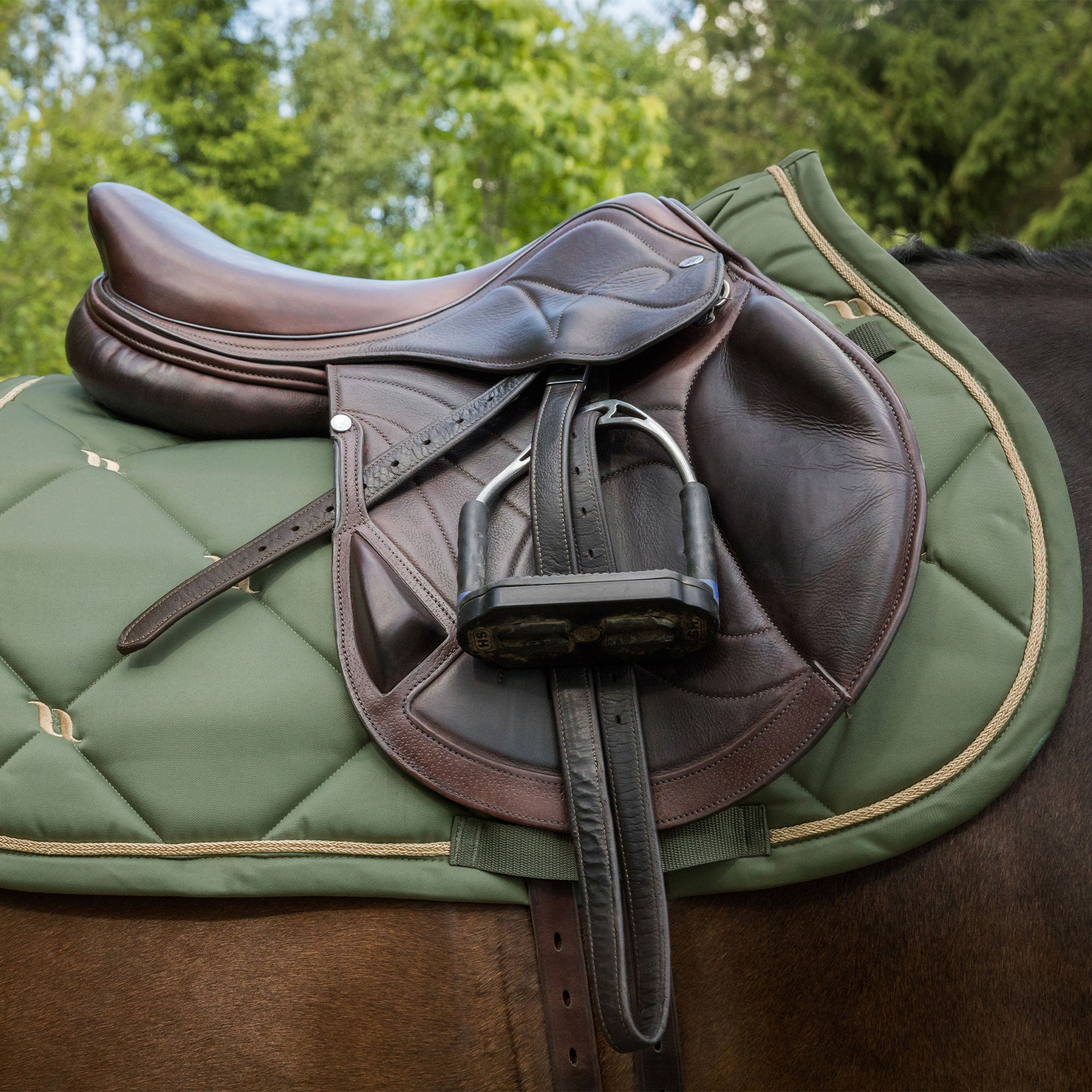 "Nights Collection" Saddle Pad Jumping Olive Green