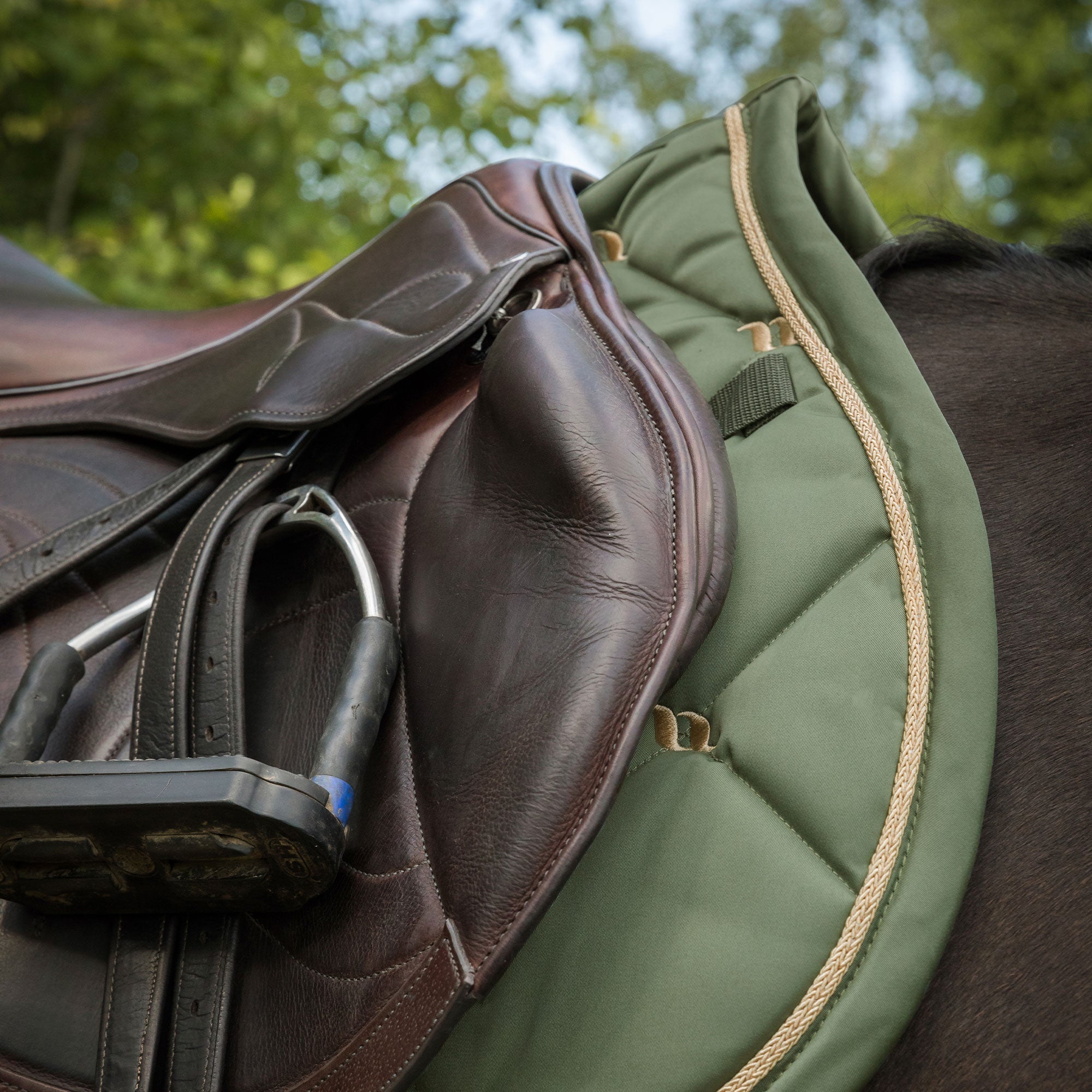 "Nights Collection" Saddle Pad Jumping Olive Green