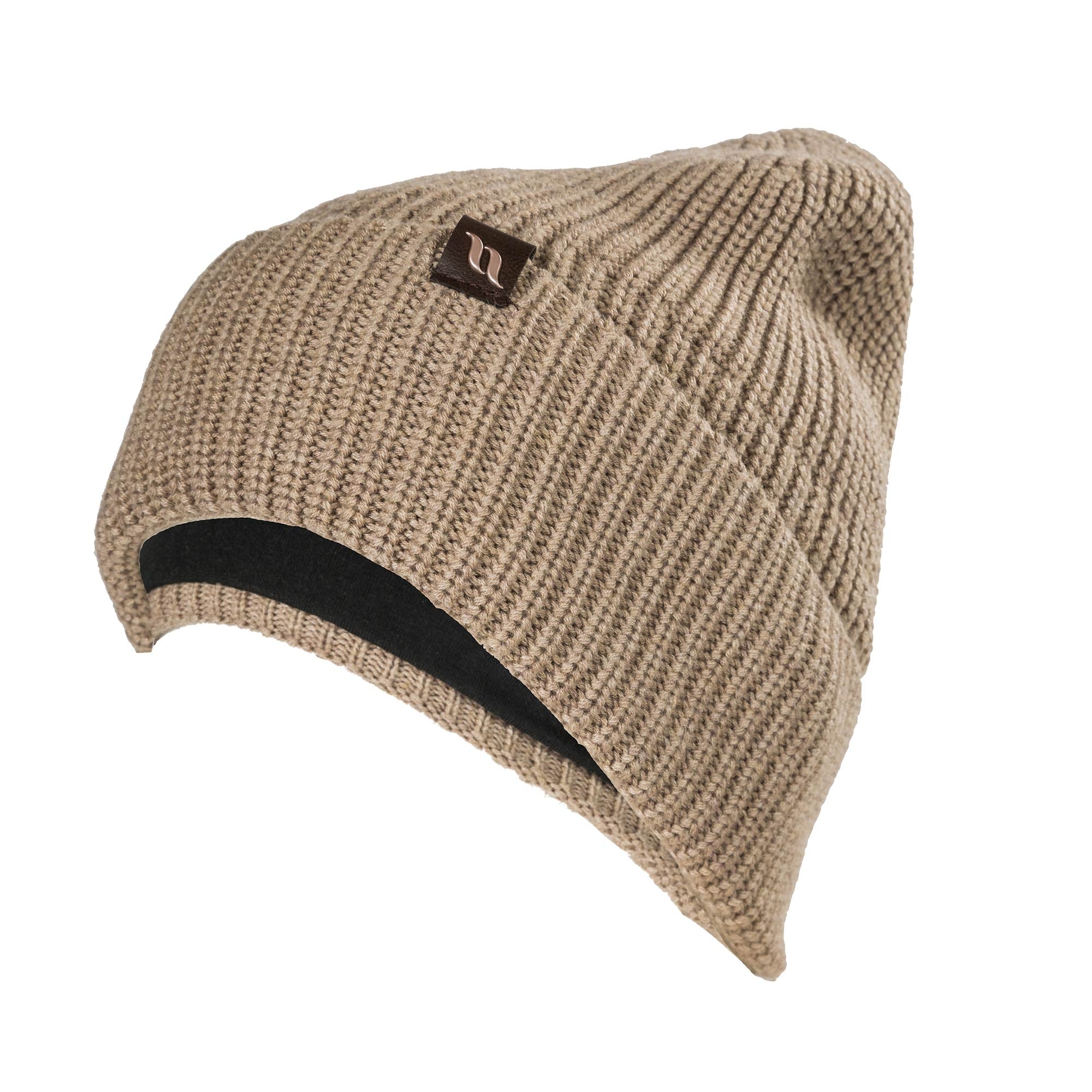 "Ava" wool blend beanie with cuff