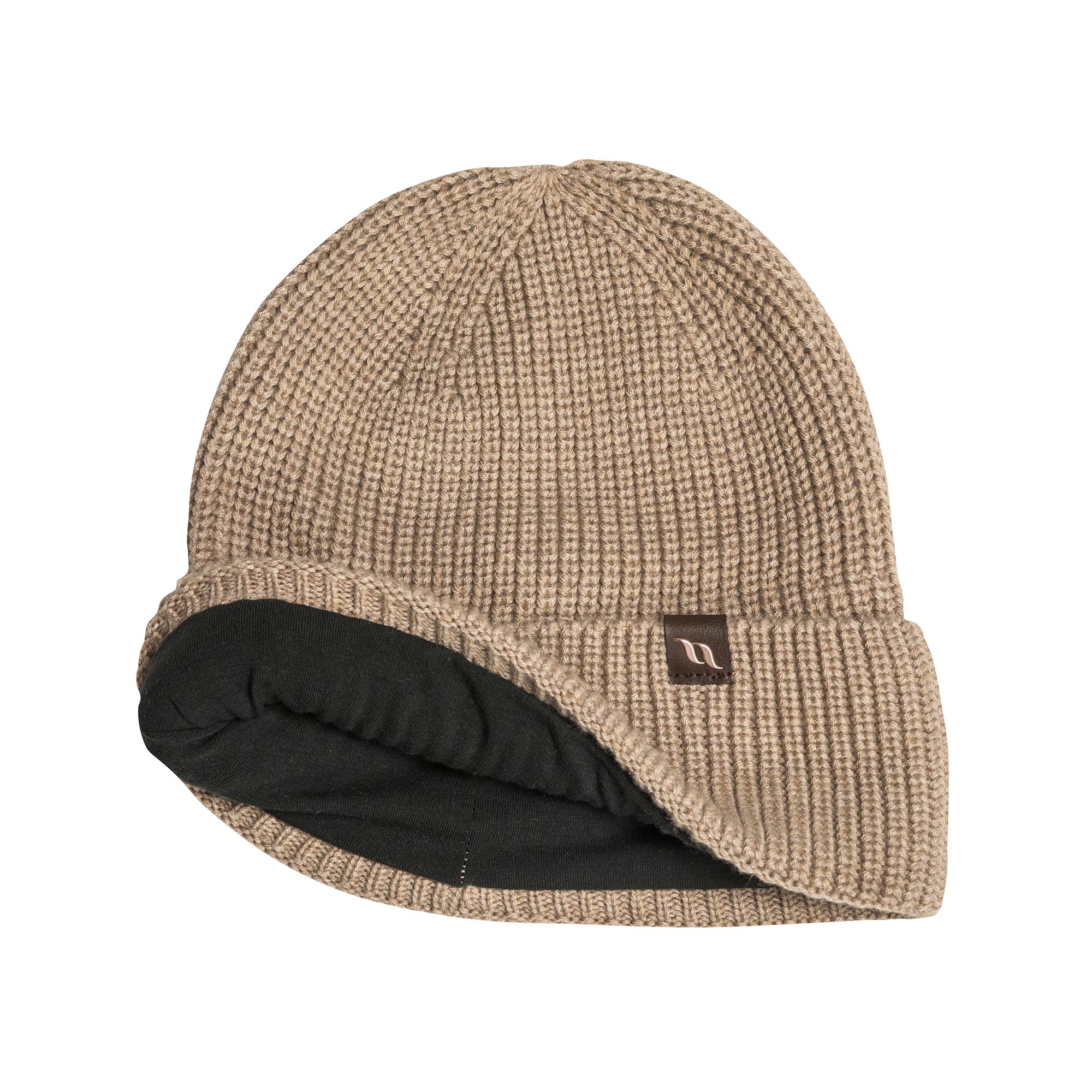 "Ava" wool blend beanie with cuff