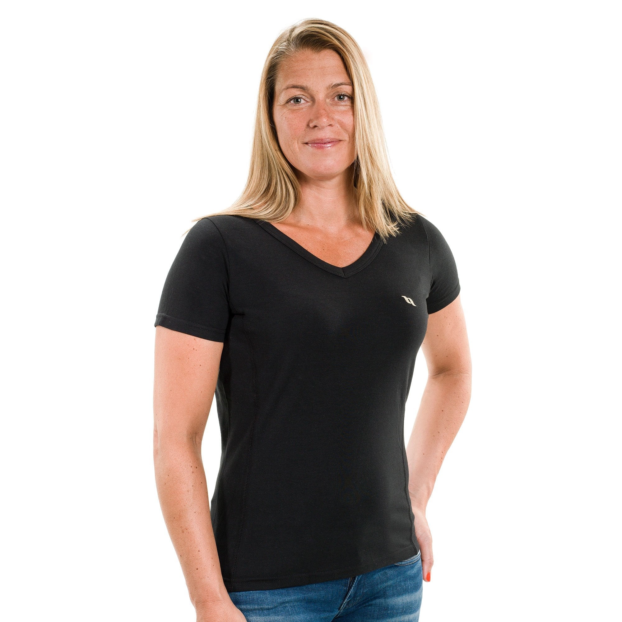 T-Shirt V-ringad - Back on Track Sverige (5300136804507)