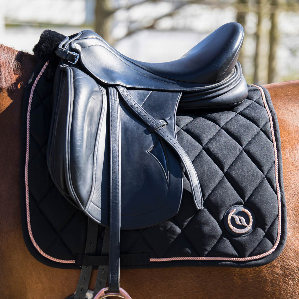"Haze Collection" Saddle Pad Dressage - Black Rose