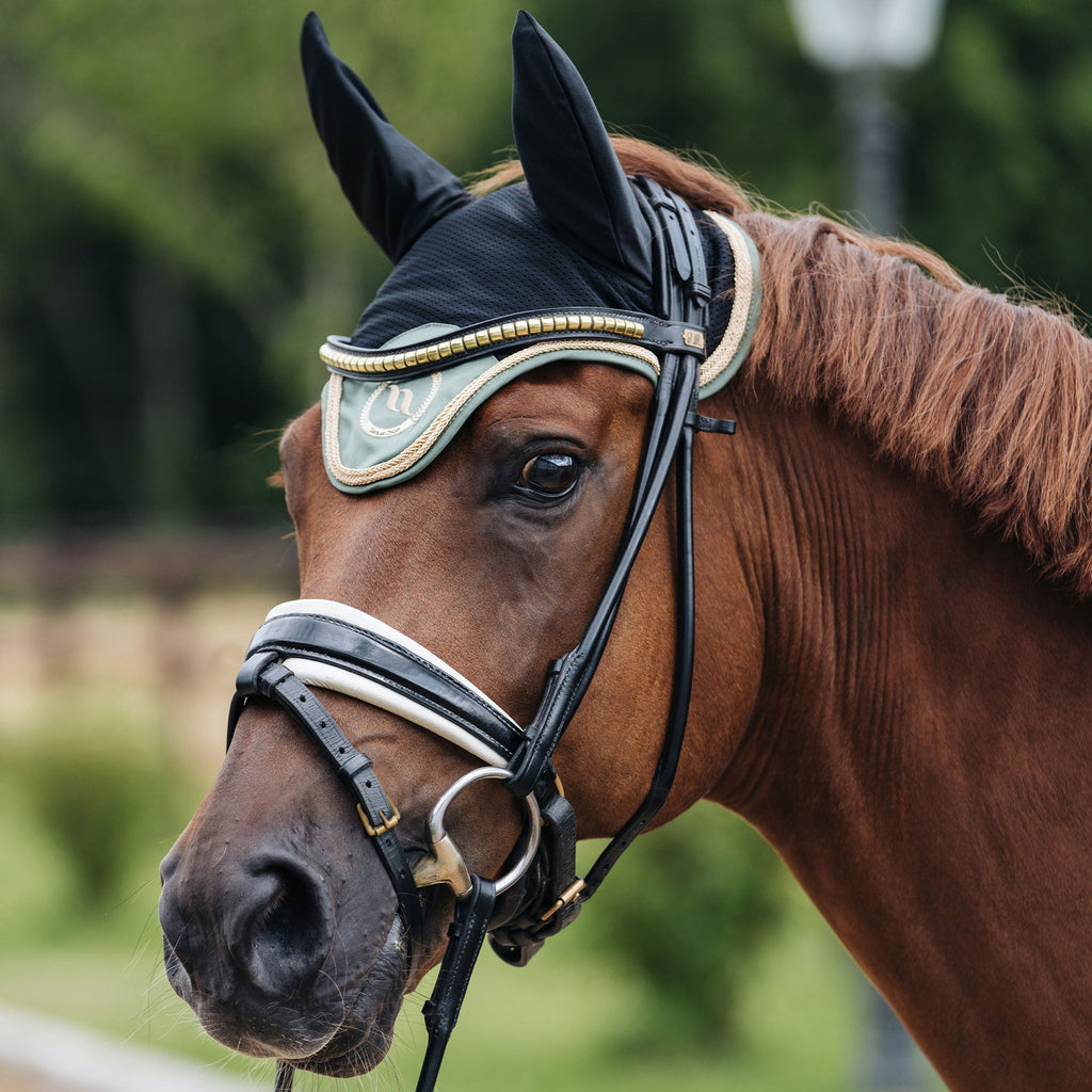 "Nights Collection" Horse Bonnet Olive Green