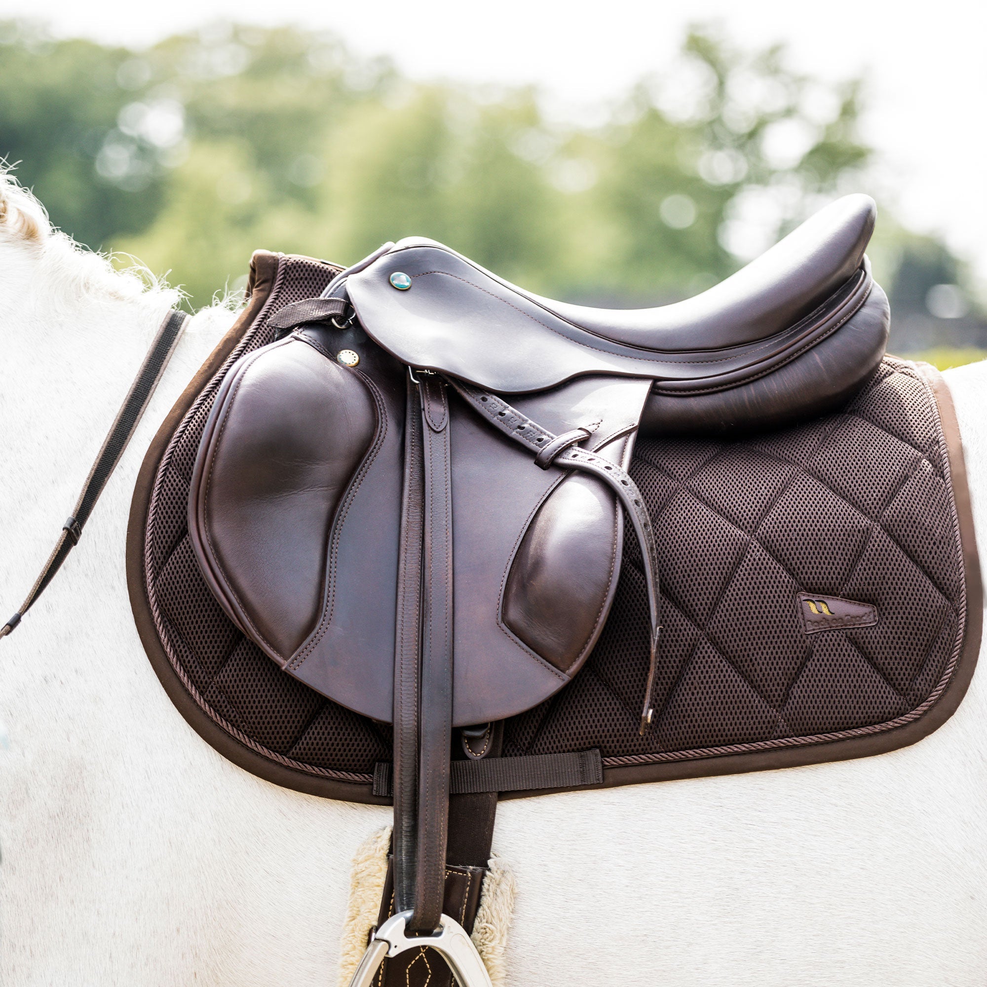 "AirFlow" Saddle Pad 3D Mesh Jumping - Brown