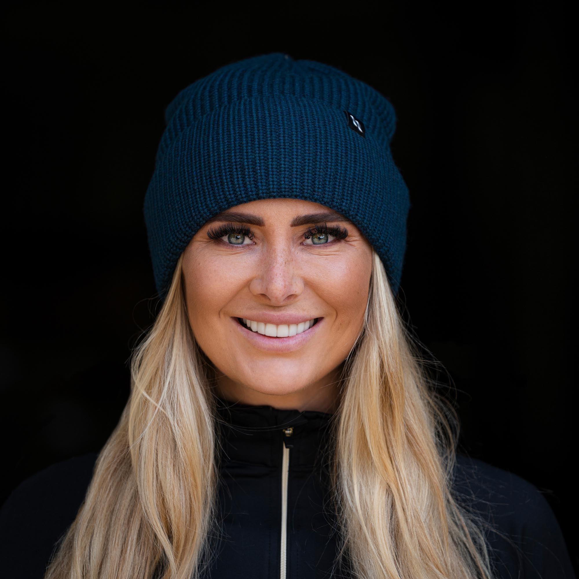 "Ava" wool blend beanie with cuff