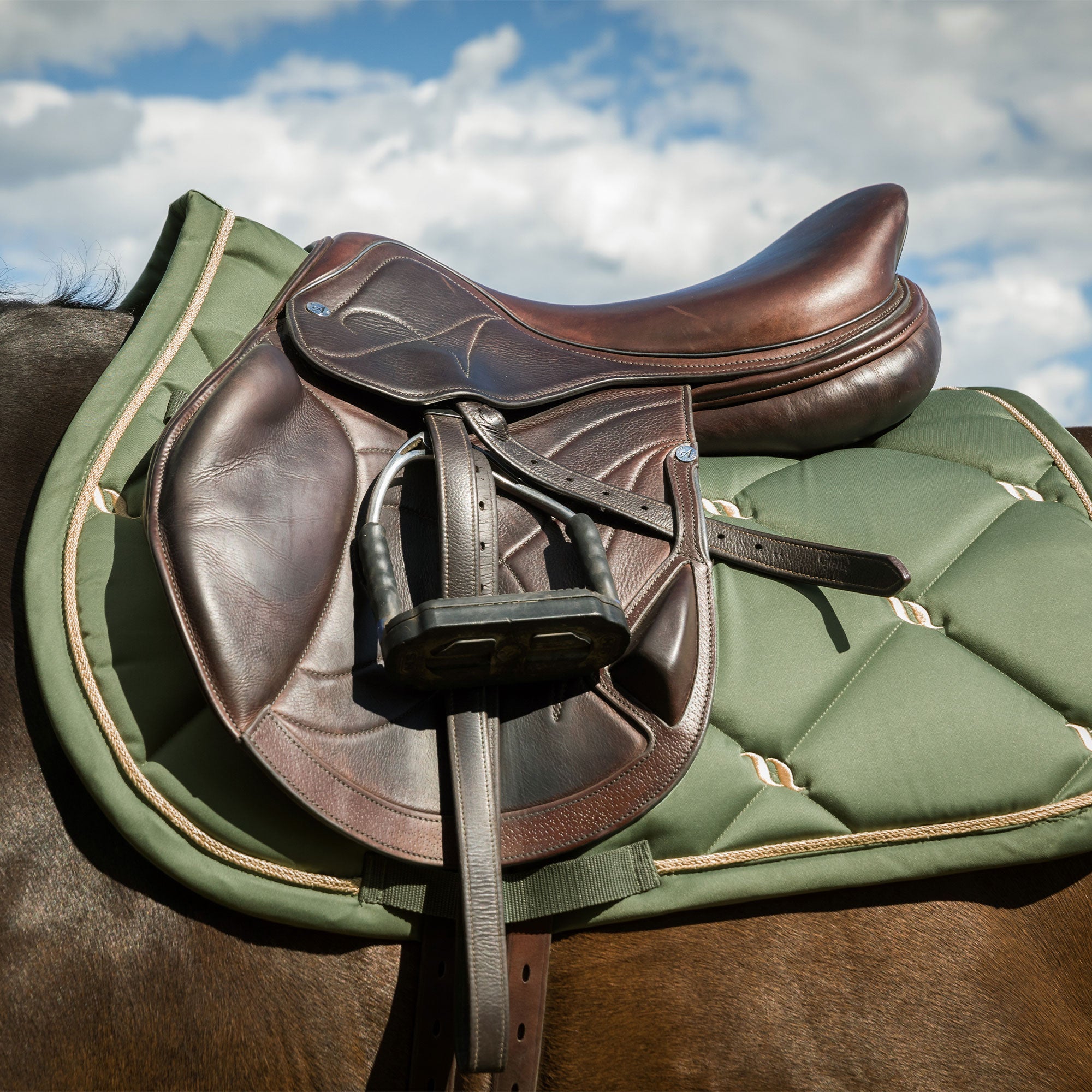 "Nights Collection" Saddle Pad Jumping Olive Green